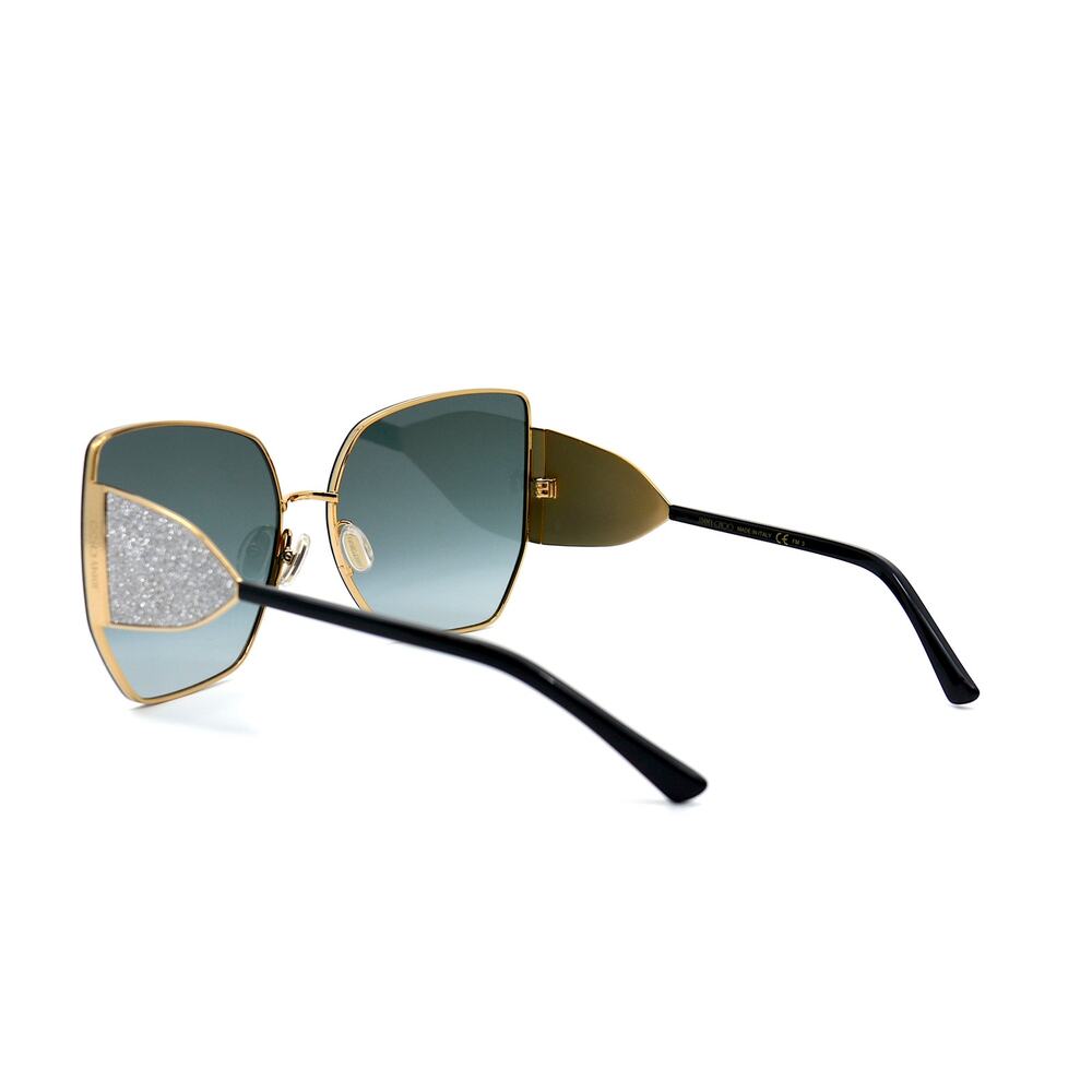NEW JIMMY CHOO RIVER/S 2M2 GOLD GREY AUTHENTIC SUNGLASSES - Picture 6 of 14